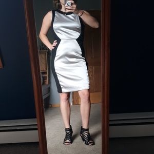 Silver and black dress
